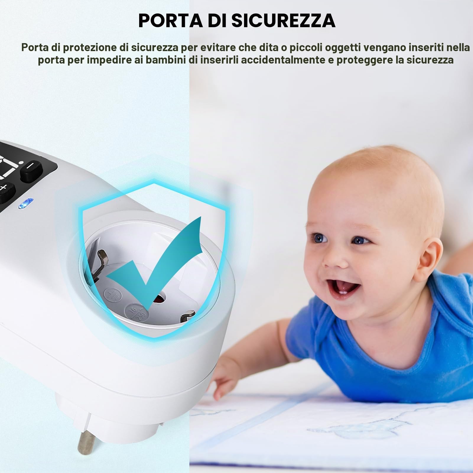 Spina di protezione da tensione, stabilizzatore di tensione dispositivo di protezione da tensione, presa automatica di protezione da tensione AC230V protezione da sovratensione e sottotensione