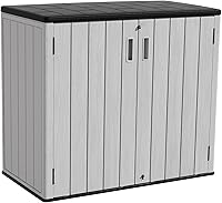 Vista 13 de HOMSPARK Cobertizo de almacenamiento exterior resistente a la intemperie de 47 pies cúbicos, multifuncional Cobertizos de almacenamiento de resina