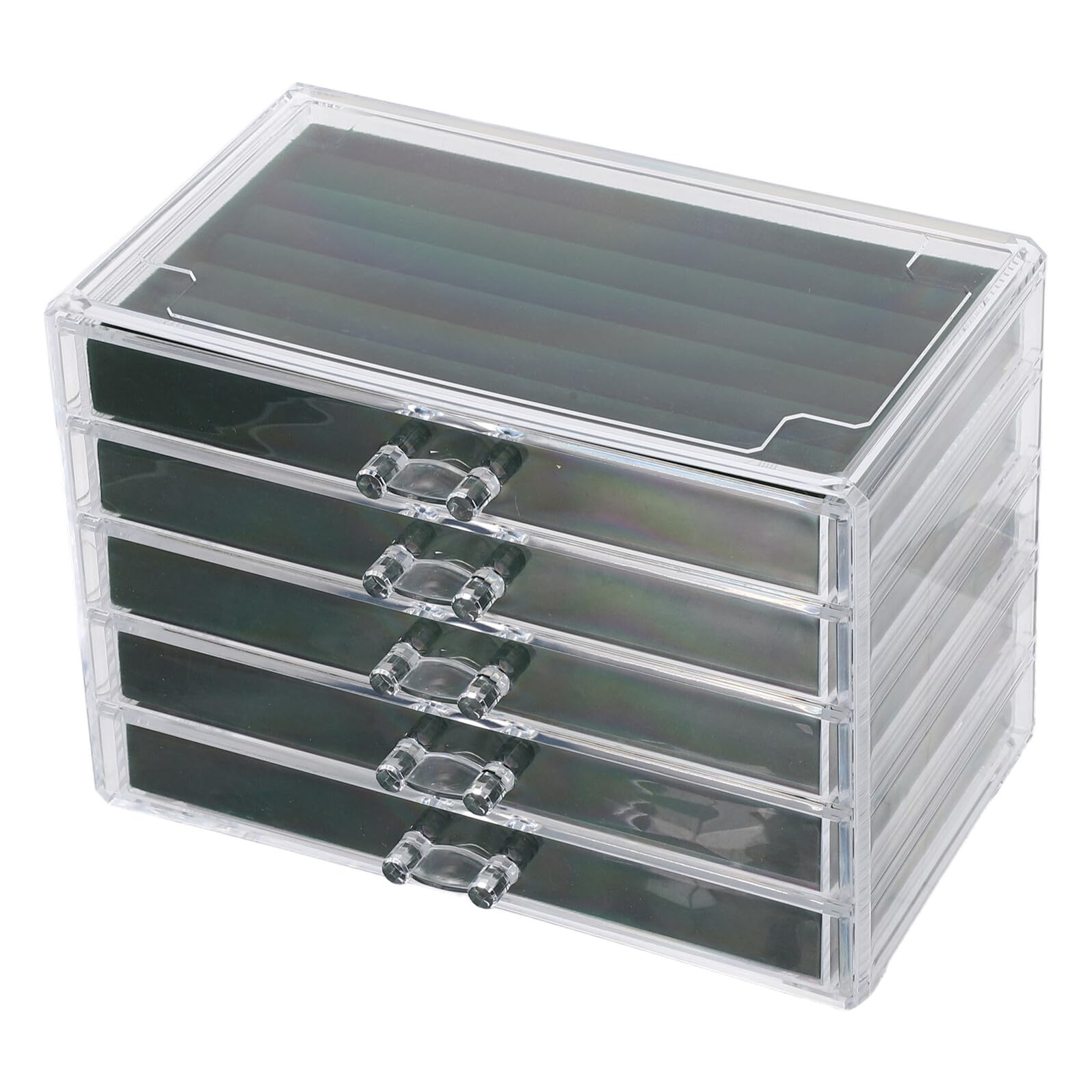 Portagioie a 5 Livelli in Plastico Cassetti, Organizzatore Raffinato | Orecchini, Collane e Bracciali, Design Chic, Visibilità Chiara, Uso in Camera da Letto e Vanity