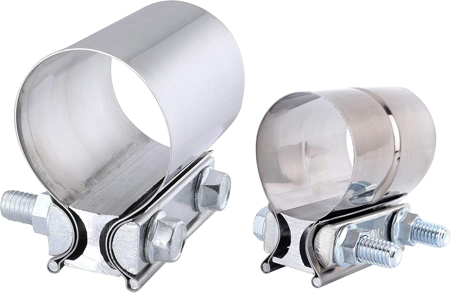 EVIL ENERGY 2.5 Inch Butt Joint Exhaust Band Clamp Bundle with Lap Joint Exhaust Band Clamp