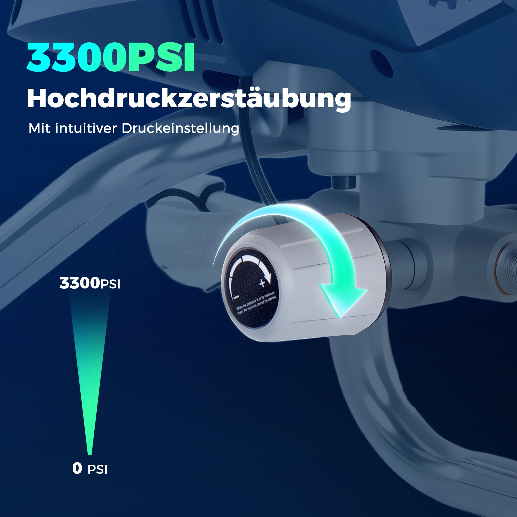 Hochleistungs Airless Farbsprühsystem, 3300PSI 1010W Airless Farbsprühgerät, 1,5L/min, 7,5m Schlauch, mit Verlängerungsstange und Verstopfungsschutz für Innen- und Außenwände, Zäune, Dächer