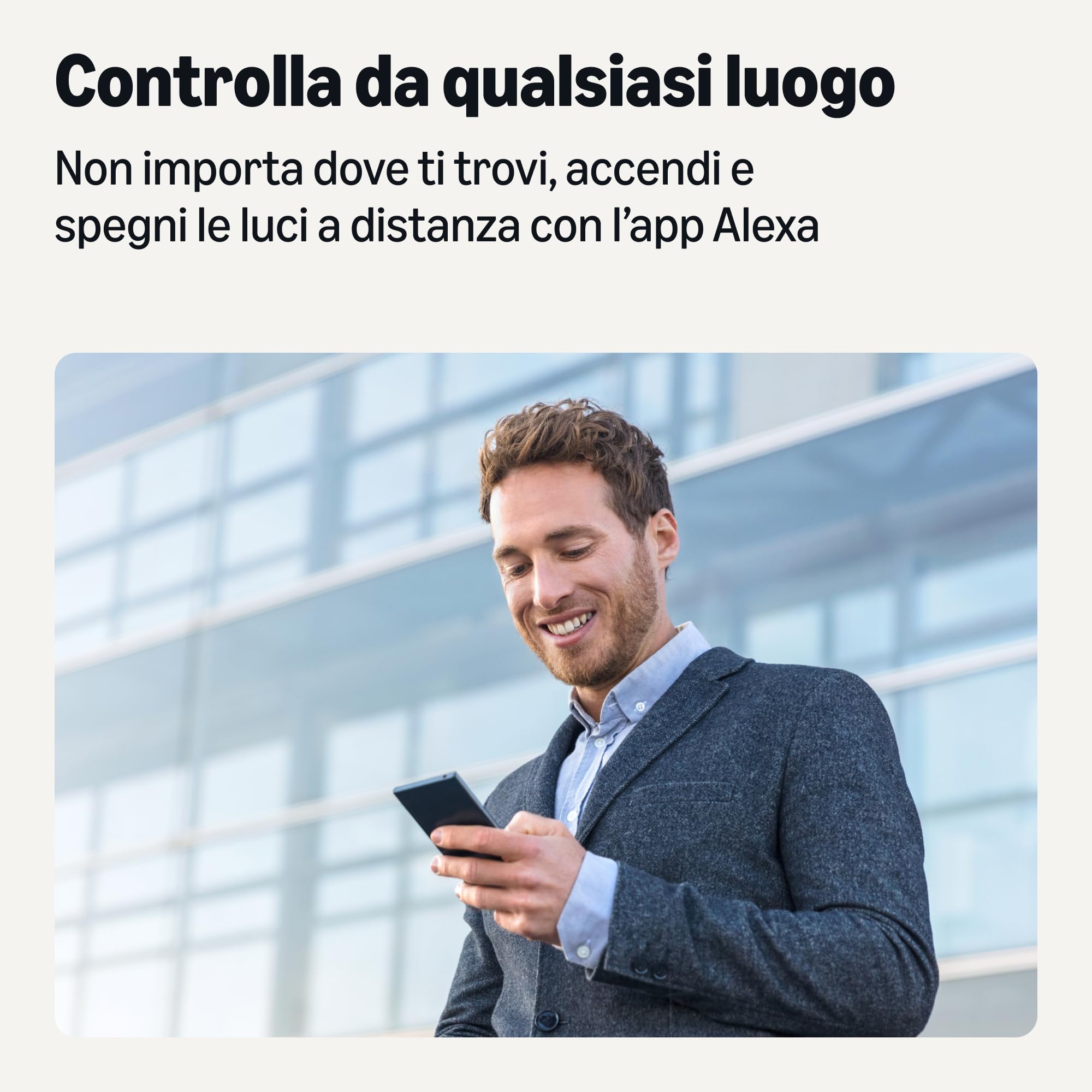 Amazon Basics Striscia luminosa LED intelligente da 5 m, RGBW, Wi-Fi 2,4 GHz, compatibile solo con Alexa, Multicolore