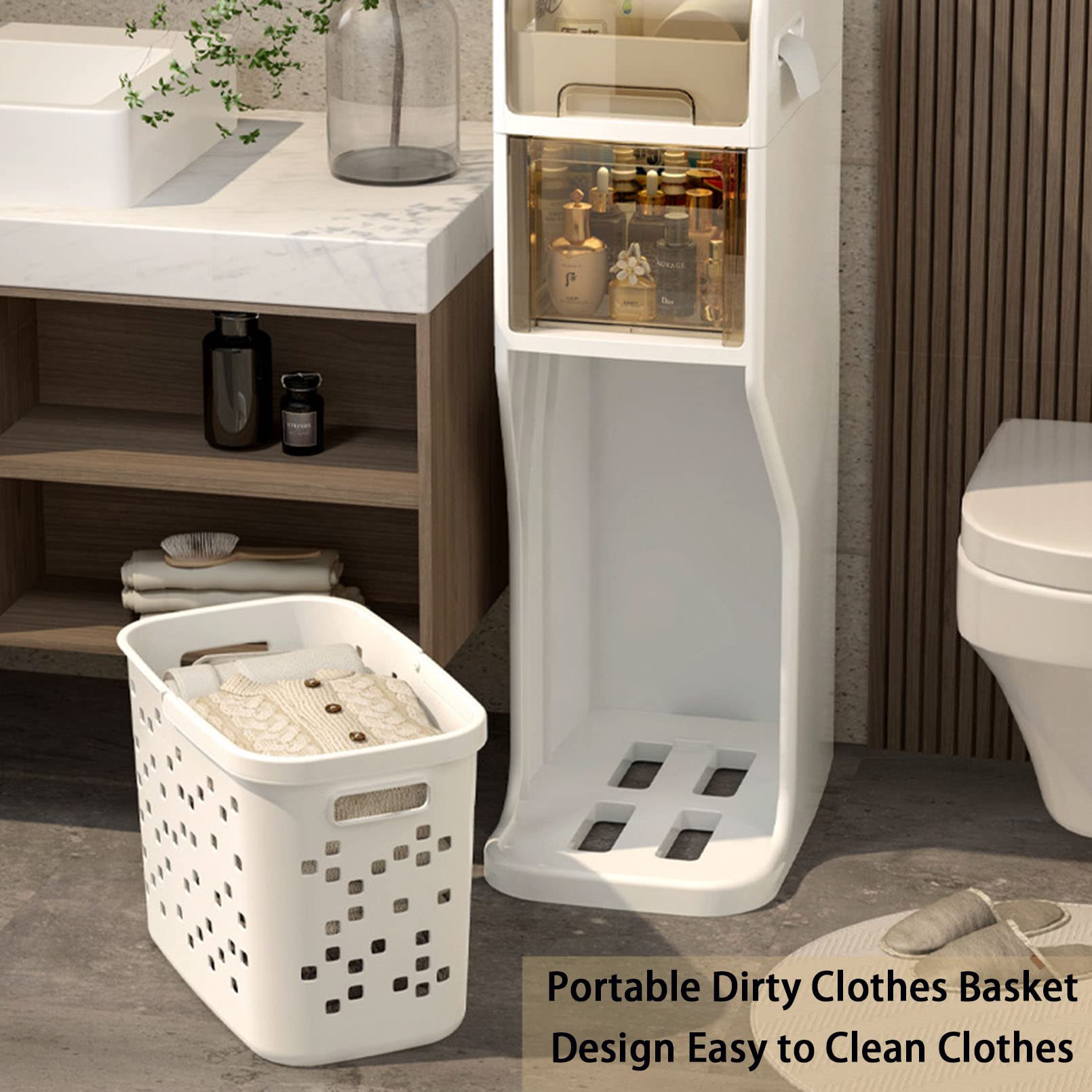 Cajones de almacenamiento apilables Gabinete de almacenamiento de baño pequeño para espacios pequeños, Gabinete de almacenamiento sobre El inodoro para baño Esquina de al
