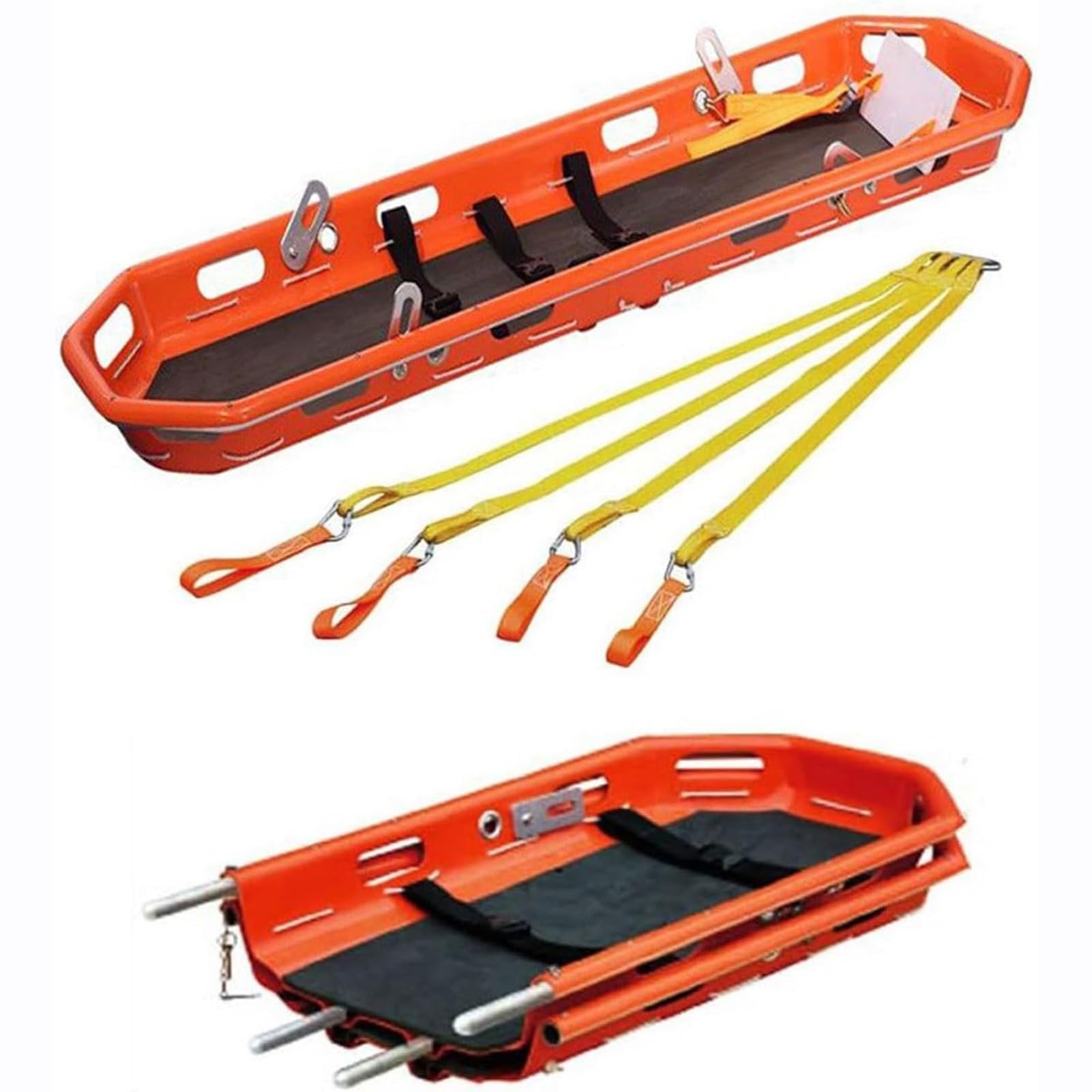 SGKOMN Medical Stretcher, Portable Rescue Basket Stretcher with Straps - Detachable Emergency Stretcher for Hospitals, Schools, Families, and Sports Fields