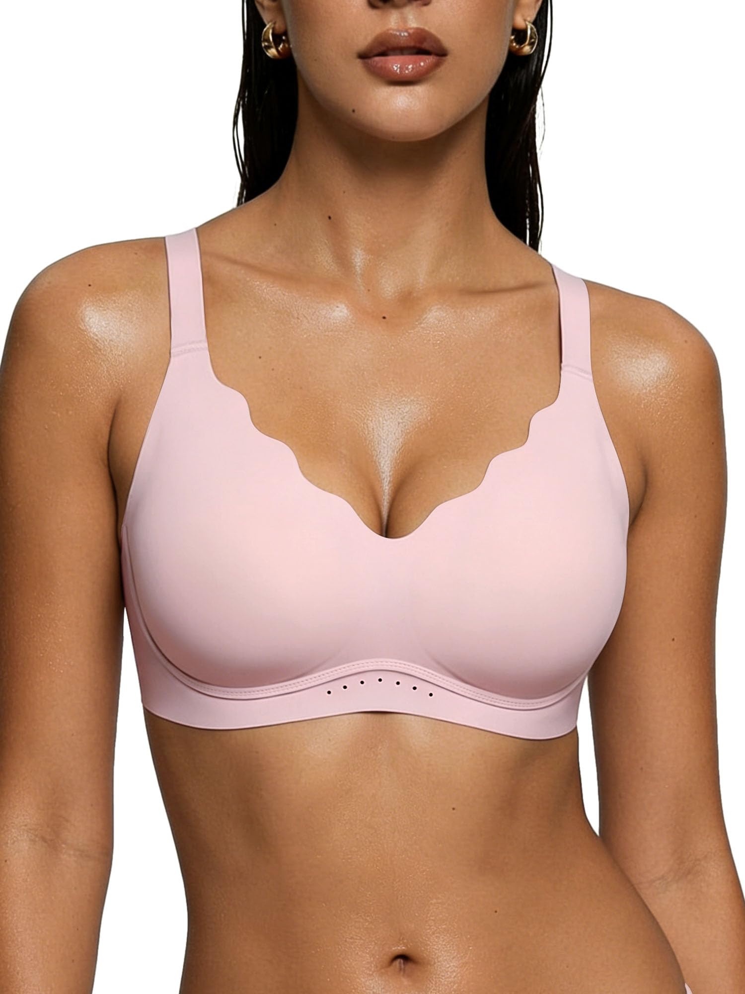 As Fairy Nahtloser BH ohne Bügel mit Luftlöchern für Damen | Bralette für Damen mit Jelly-Lift-Effekt starkem Halt & atmungsaktivem Luftdesign mit Luftlöchern, komfortabel für den Alltag