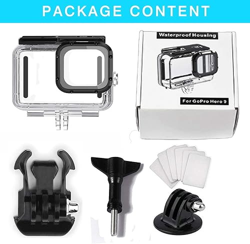 Miniatura 7 de Funda impermeable para Gopro Hero 11 10 9 accesorios, SRUIM Submarino Buceo 50 M164 pies Carcasa protectora para cámara de acción Go Pro Hero11 con