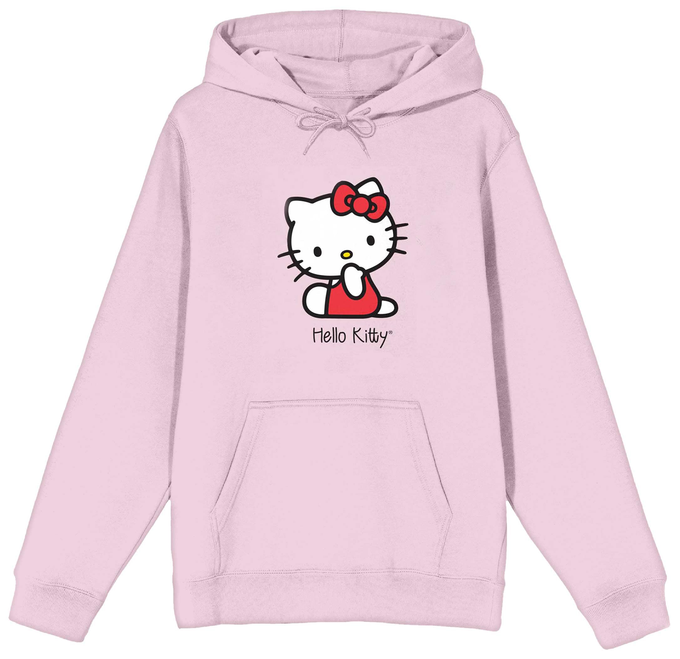 Amazon.com: Hello Kitty Red Sitting Kitty Long Sleeve Cradle Pink Adult  Hooded Sweatshirt-Medium : Clothing, Shoes \u0026 Jewelry