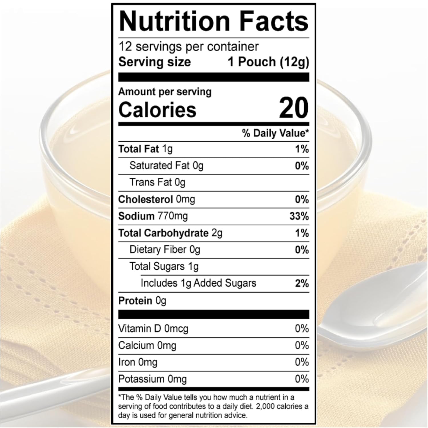 SAVORY CHOICE Chicken Broth Concentrate, 3 Boxes of 12 Packets (12g) - Gluten-Free, Diary-Free Broth Concentrate