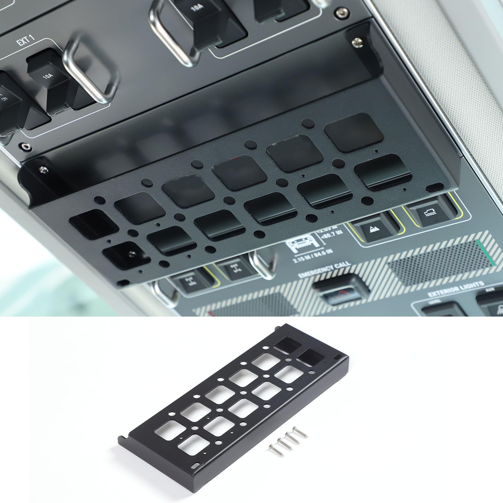 Car Rooftop Rack Cargo Carrier Basket Compatible with Ineos Grenadier 2020-2024 Interior Roof Control Panel Storage Basket Car Accessories