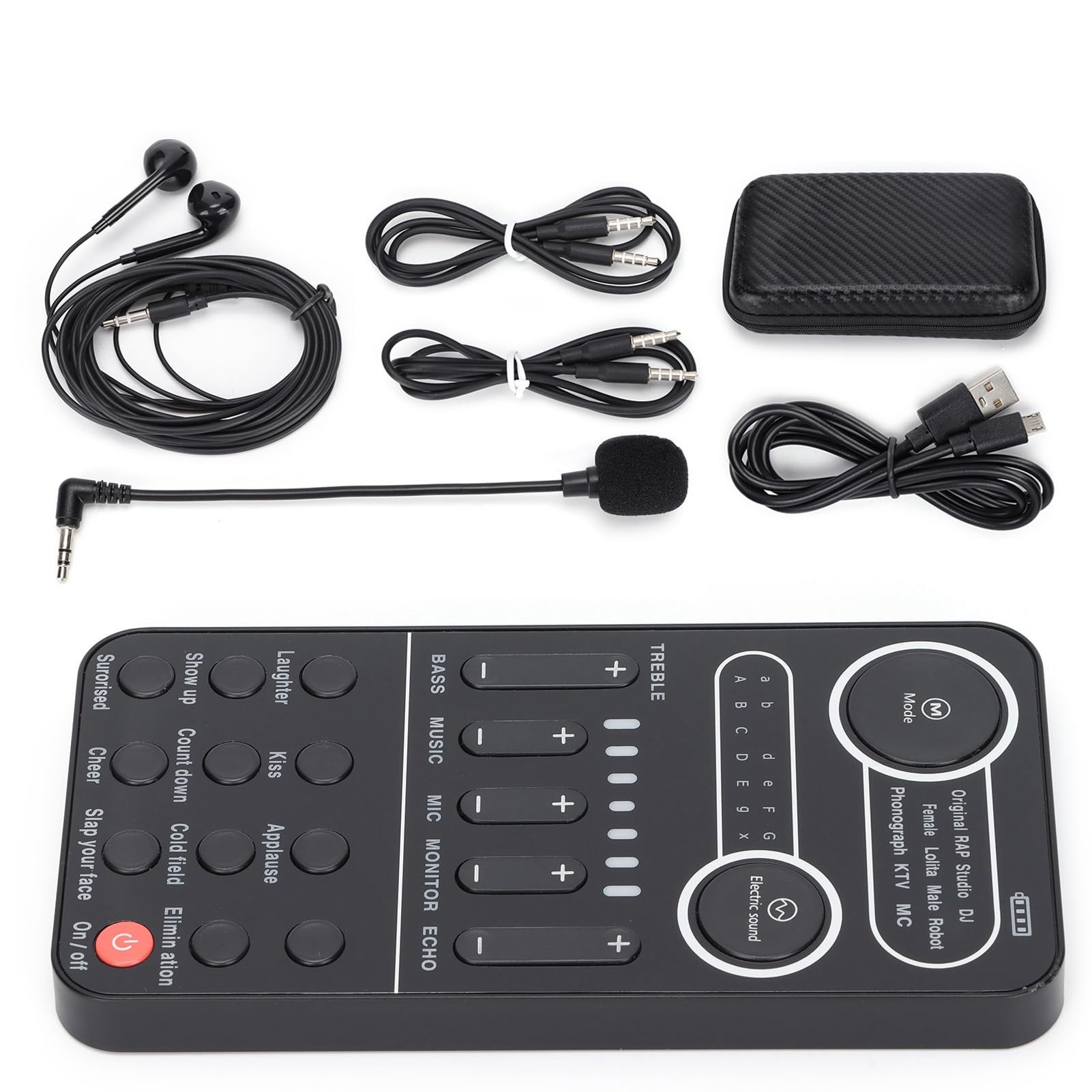 Scheda dal con 13 Effetti Sonori, Mixer Bluetooth DJ per Telefoni iOS/Android, Computer, Tablet, , Scheda per Streaming Live, Trasmissione di Musica, Registrazione(K9)