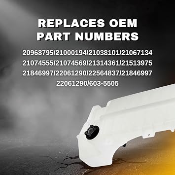 TORQUE Coolant Reservoir Tank Compatible with Select Volvo & Mack Models | Fit For 2008 - 2024 VNL VNM VHD CHU CXU Pinnacle Anthem Models; Replacement For 21513975 21846997 21513979 21846995 603-5505