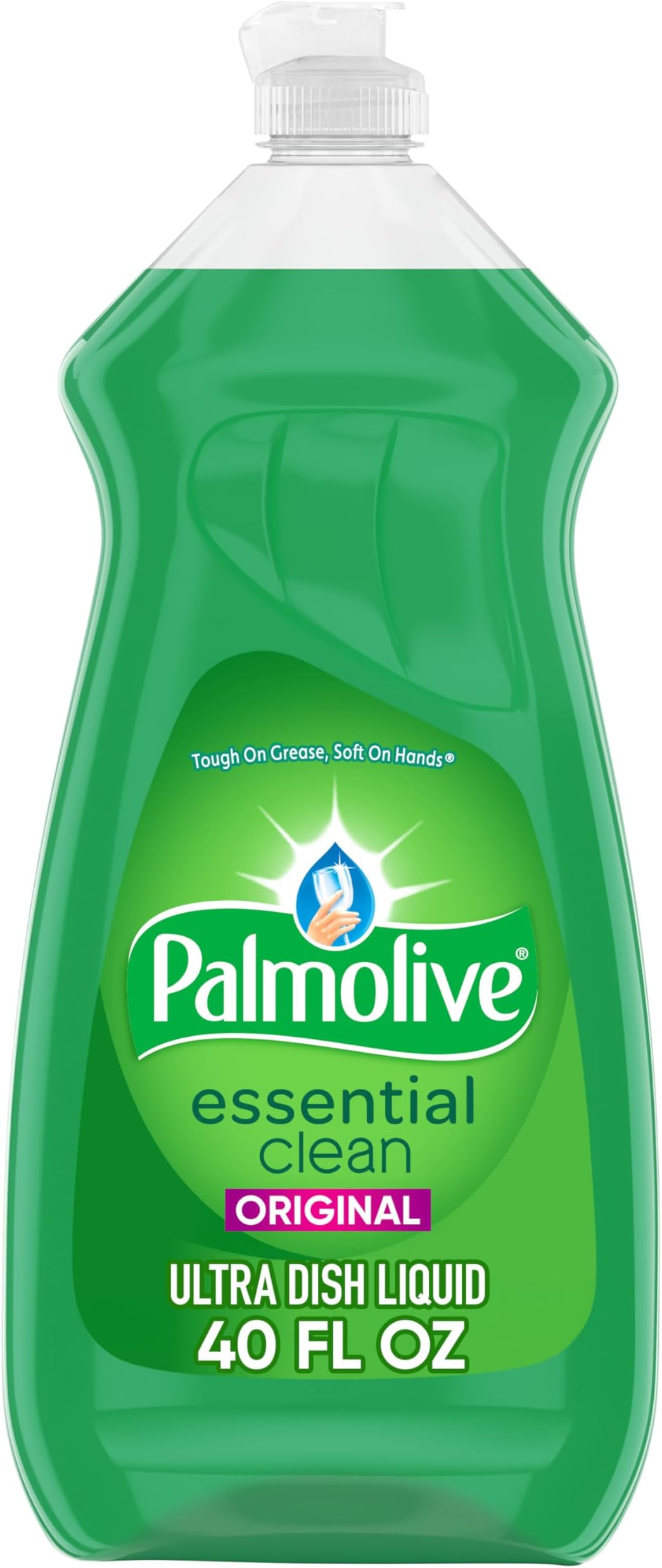 Essential Clean Liquid Dish Soap, Grease-Cutting, Soft on Hands Formula, Original Scent, 40 fl oz