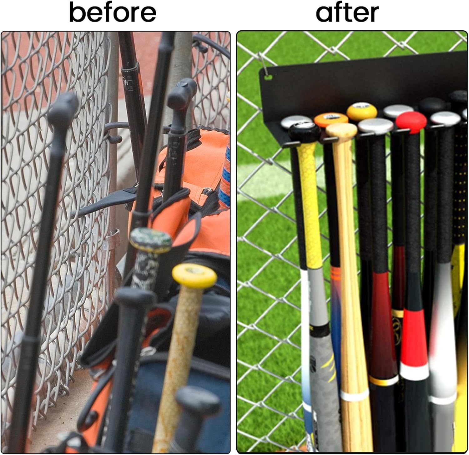 2-Pack Heavy-Duty Gym Wall Storage Rack – Multi-Purpose Fitness Equipment Organizer for Resistance Bands, Barbells, Baseball Bats, and Jump Ropes – Wall-Mounted Storage, Home Gym and Garage Organizer