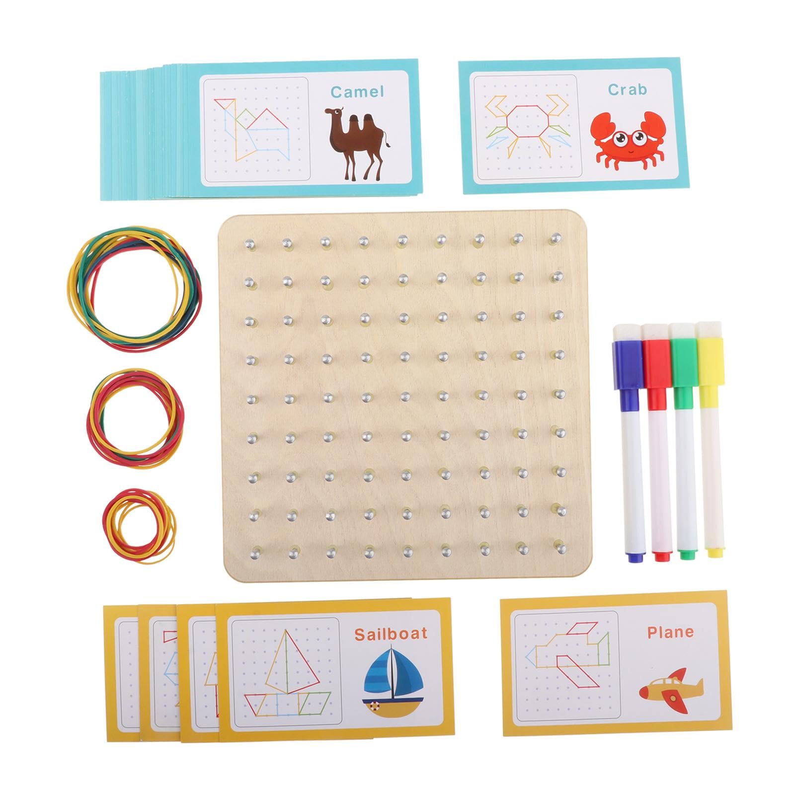3 zestaw drewnianych geoboard łamigłówka tablica blok geoboard dla dzieci małych dzieci