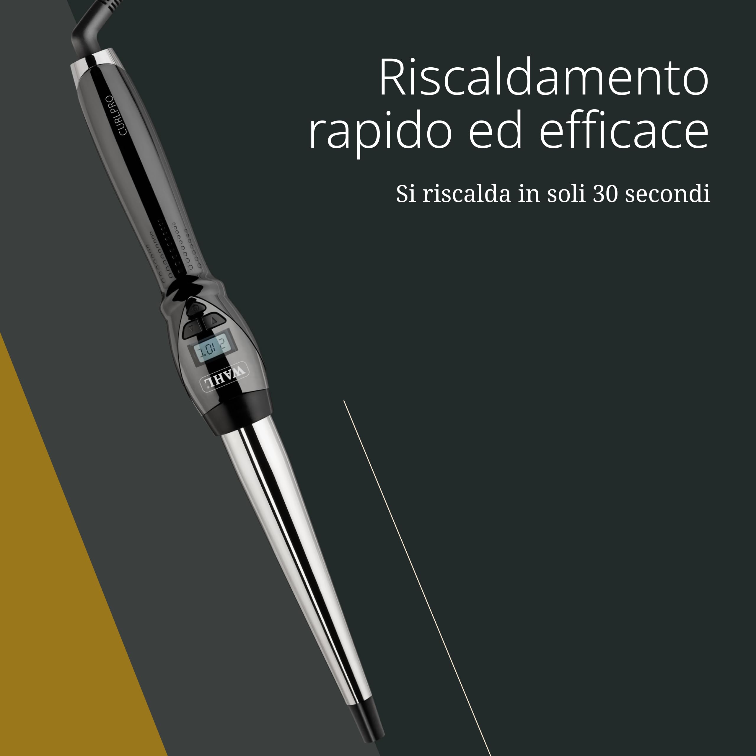 Wahl Curlpro 2 - arricciacapelli professionale conico in titanio per styling moderno