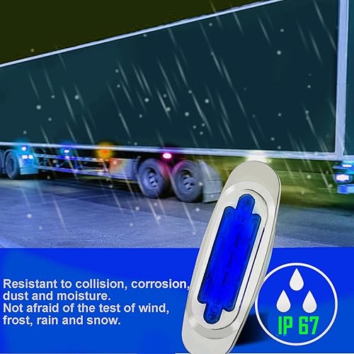 Miniatura 28 de Marcador lateral ovalado para remolque, 2 unidades, 16 diodos de haz alto/bajo, luz LED para remolque, luz LED para respaldo, camión, camioneta