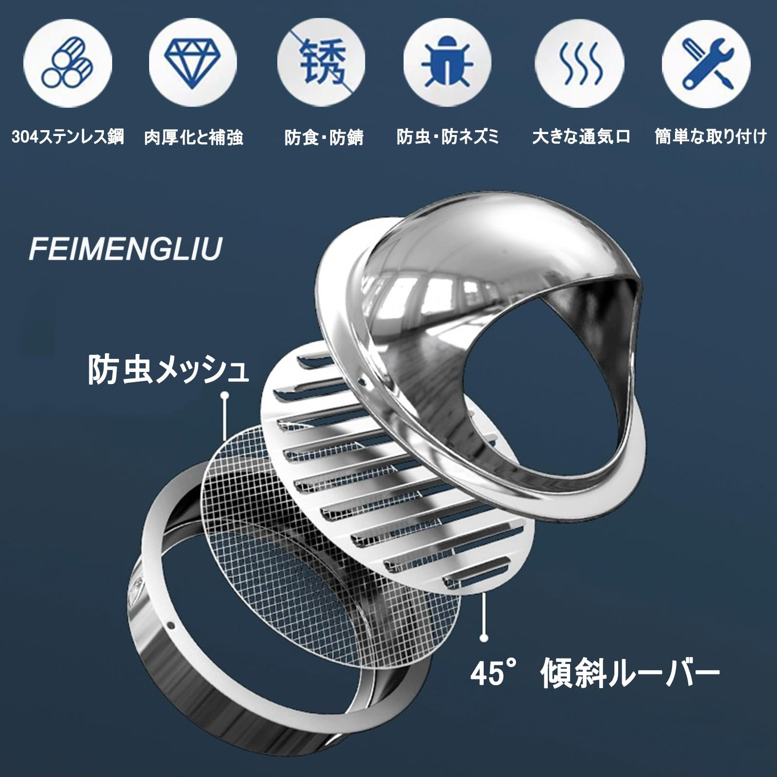 業務用フード・ダクト 920x850x775 Amazon.co.jp: ダクト用換気口 換気用フード 通気口 60/80/100
