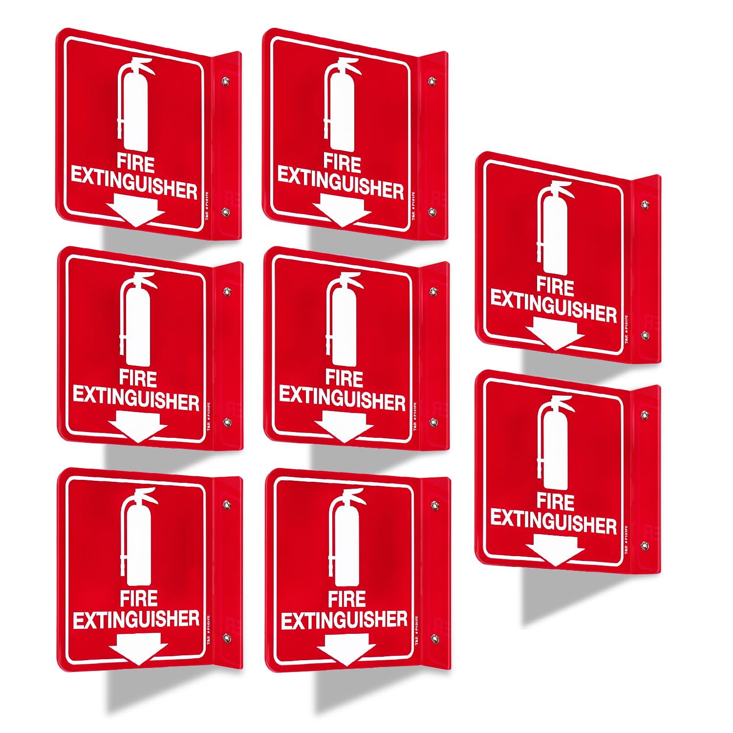 Fire Extinguisher Signs - 4 Pack, Acrylic -9