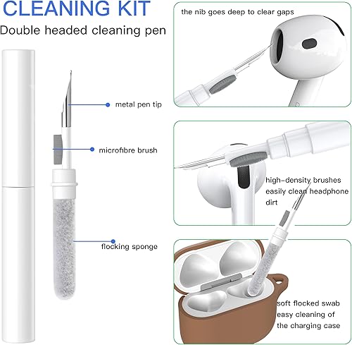 Miniatura 4 de Brujula Funda protectora de silicona para AirPods 4 con ANC, compatible con AirPods de 4 generación 2024 (marrón, AirPods 4 con ANC)