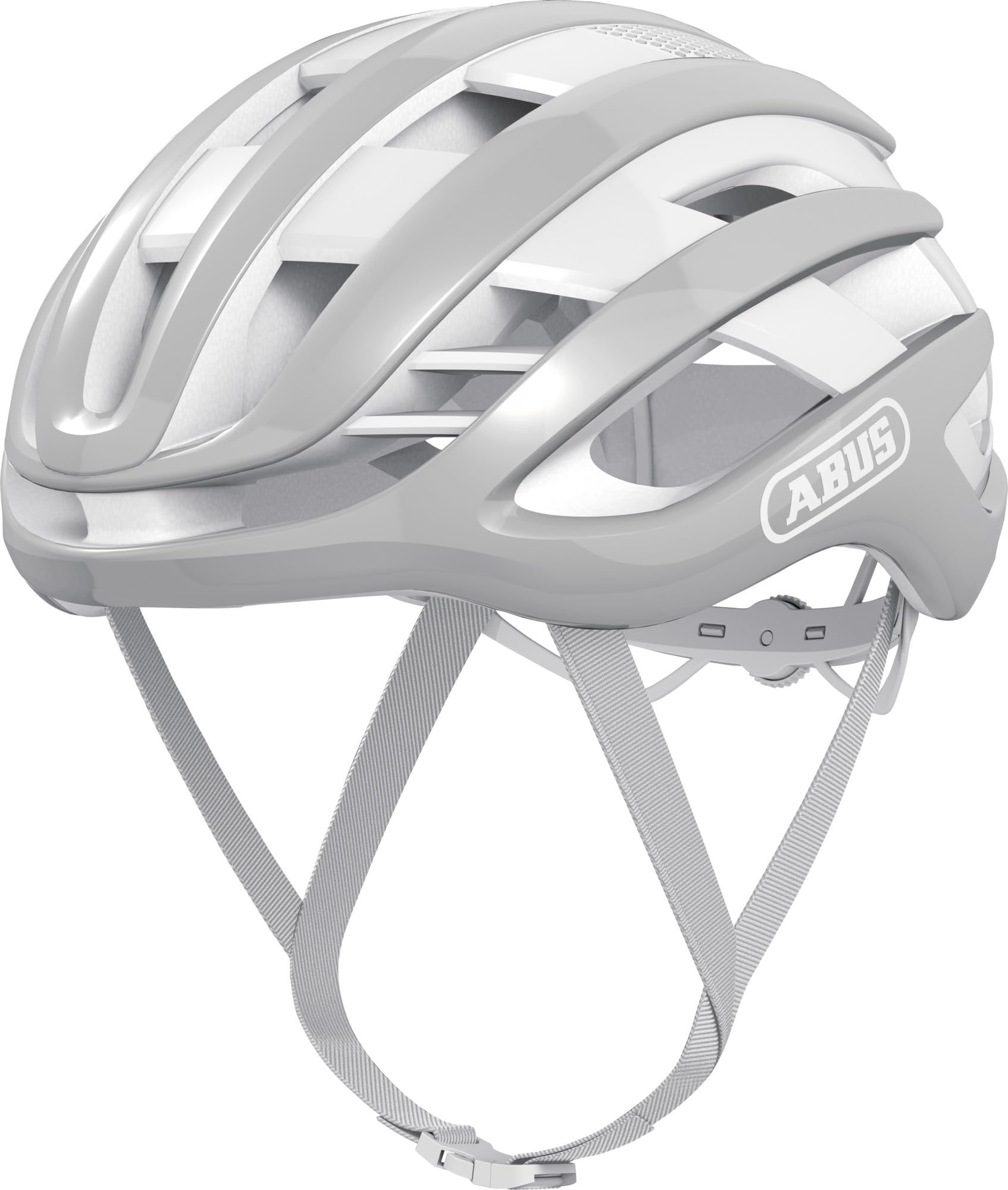 Kask rowerowy szosowy ABUS AirBreaker - Wysokiej klasy kask rowerowy do profesjonalnej jazdy na rowerze - dla nastolatków i dorosłych - Kask dla mężczyzn i kobiet - Pure Grey, rozmiar L