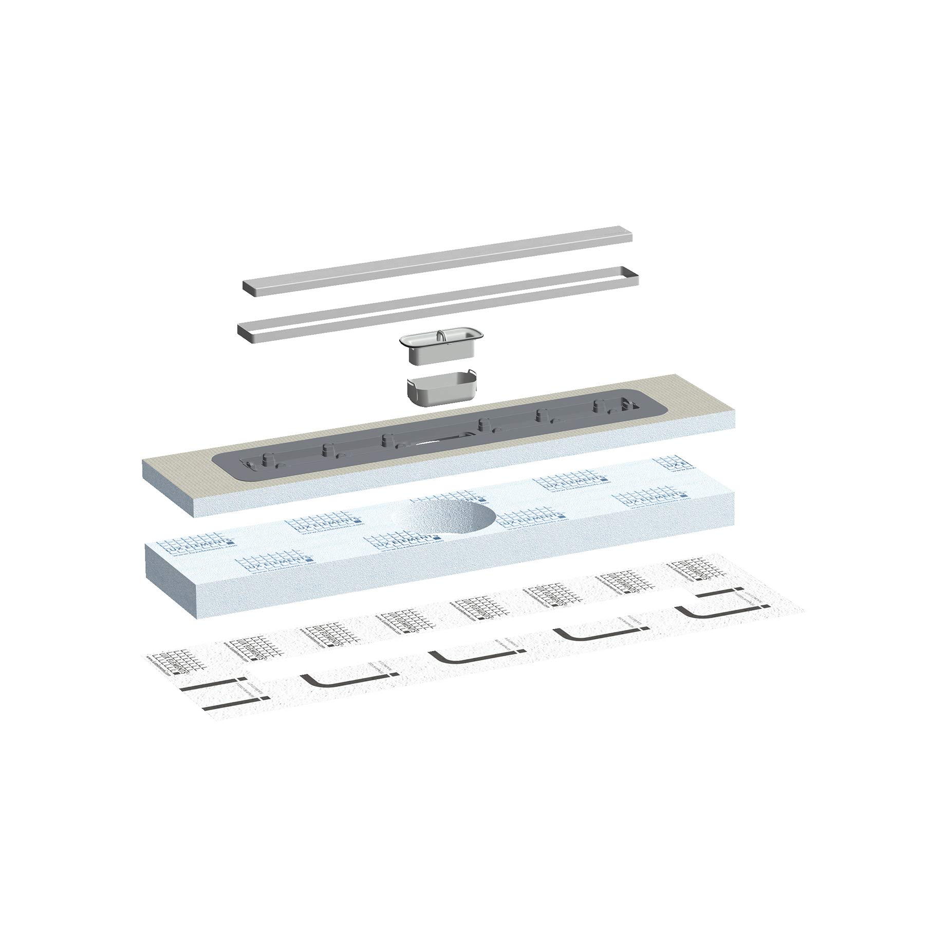 Caniveau de douche LUX ELEMENTS pour salle de bain design