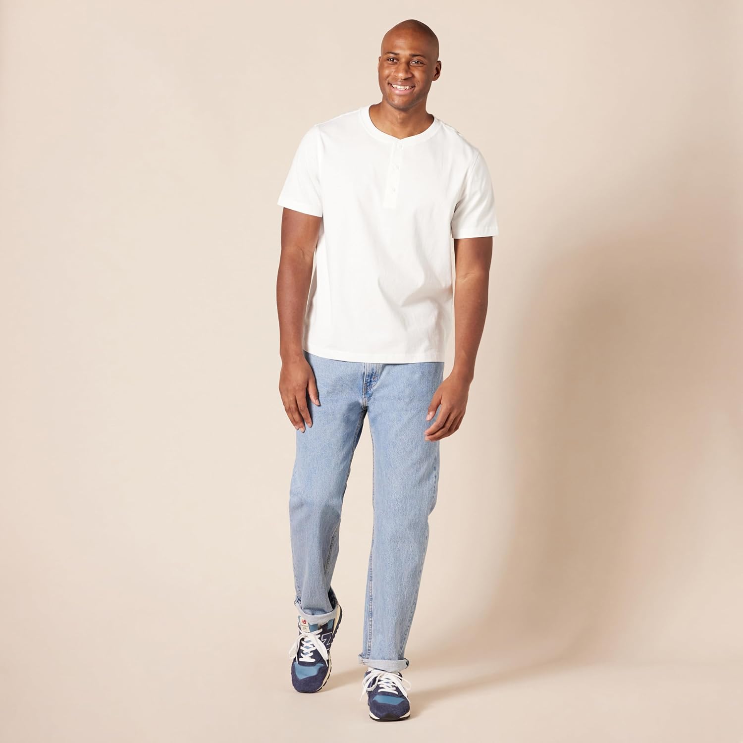 Amazon Essentials Men's Slim-Fit Short-Sleeve Cotton Henley T-Shirt, Pack of 2 - Image 6