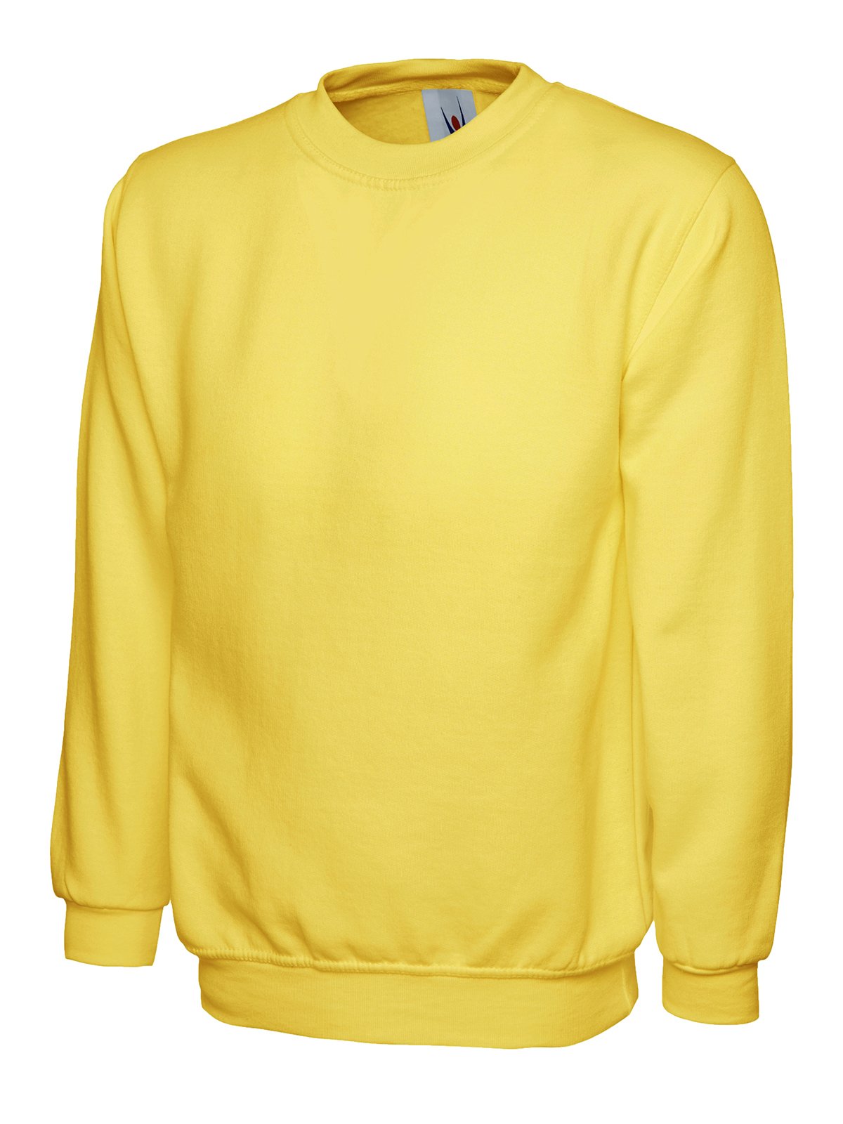 Mad Ink Men's Yellow Plain Classic Crewneck Sweatshirt Jumper Top (3Xl, )
