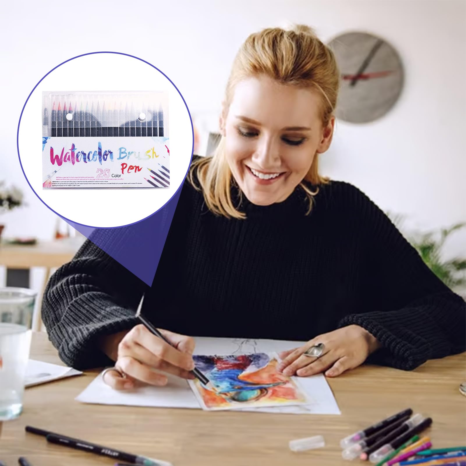 Stylos aquarelle pour adultes Fournitures D'Art Peinture Dessin Coloriage