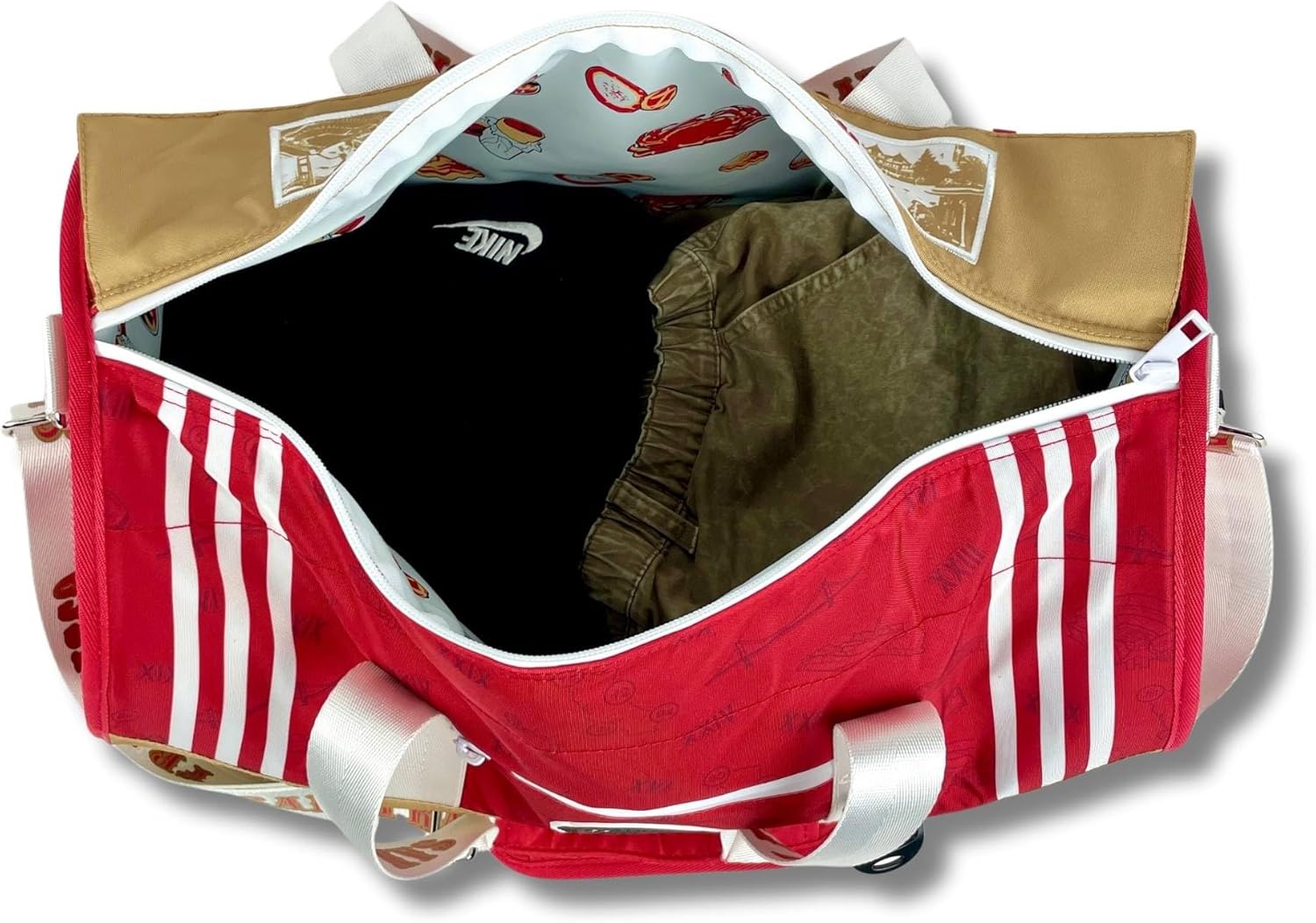 Varsity Cooler San Francisco Travel Party Duffel & Cooler–30 Can Leakproof Insulated Tote Bag, Waterproof Soft compartment for Tailgating, Golf, Beach, Carry-On Luggage, Outdoor Sports