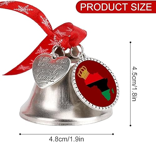 Miniatura 2 de Pan African Pride Christmas Bells Tree Hanging Ornament Metal Bells Pendant for Home Party Festival Decor Love Bell
