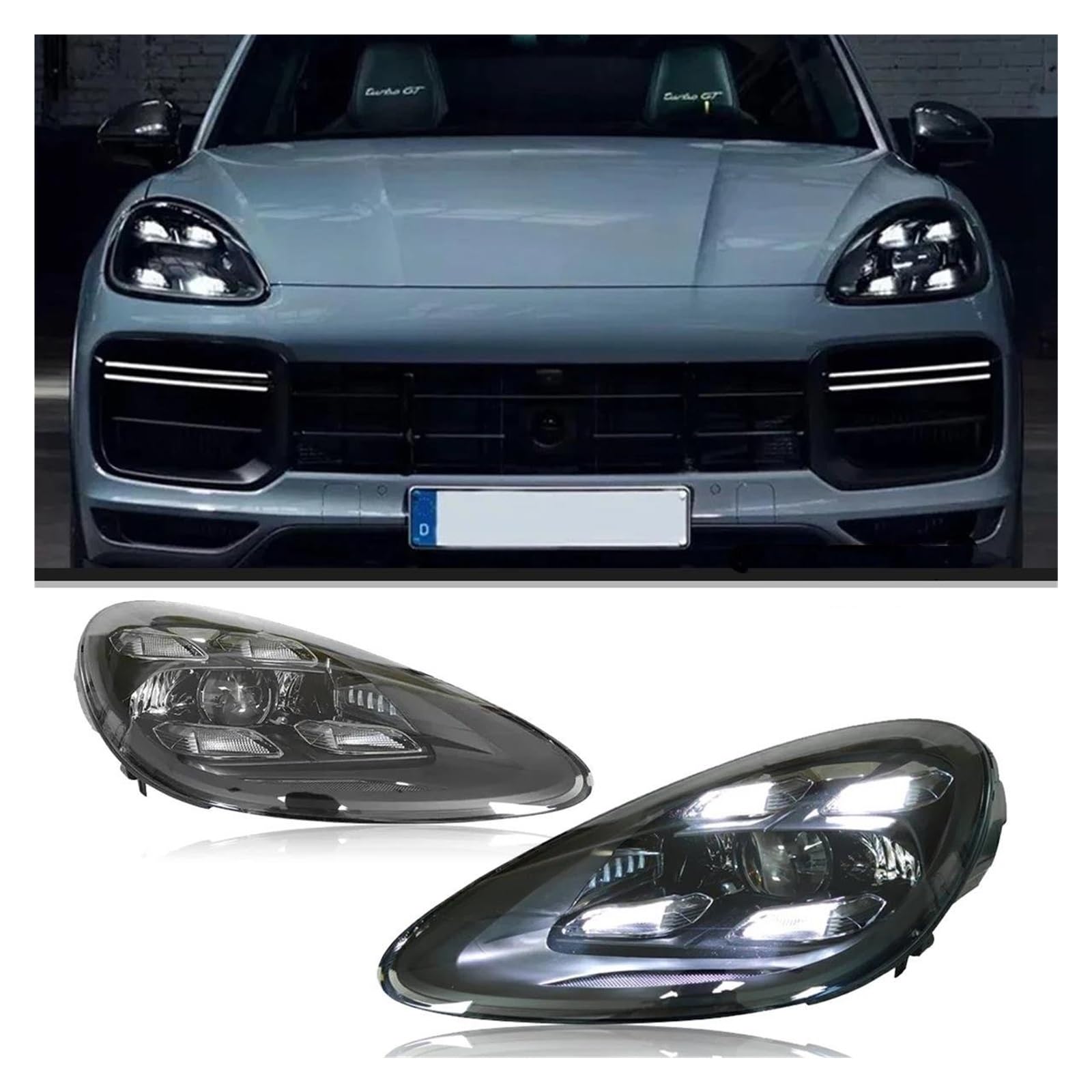 Faro Anteriore Per Cayenne 958.1 958.2 2011-2018 Aggiornamento 2020 Matrix Fari Auto Luci LED Testa Lampade Fanali Posteriori Faro Proiettore