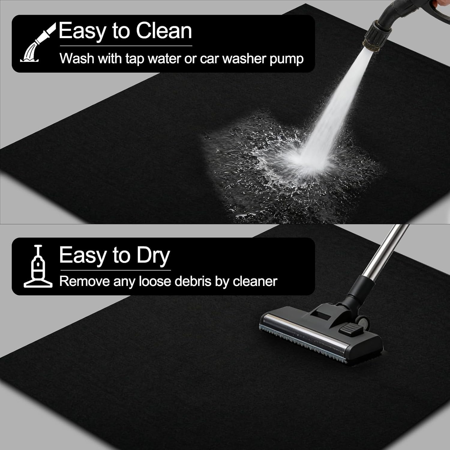 2 Pack 29”x36” Premium Oil Spill Mat, Garage Floor Mat for Under Car, Waterproof Absorbent Maintenance Pads with Rubber Backing Protect Floor from Spills, Oil Drips and Stain