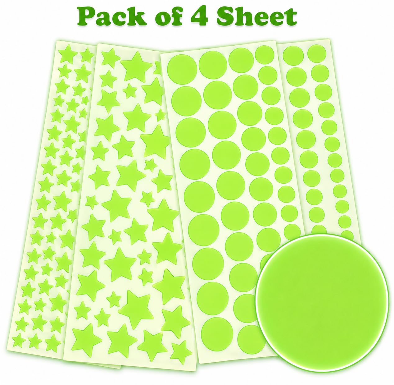 Glow in the Dark Moon Wall Stickers for Kids -4