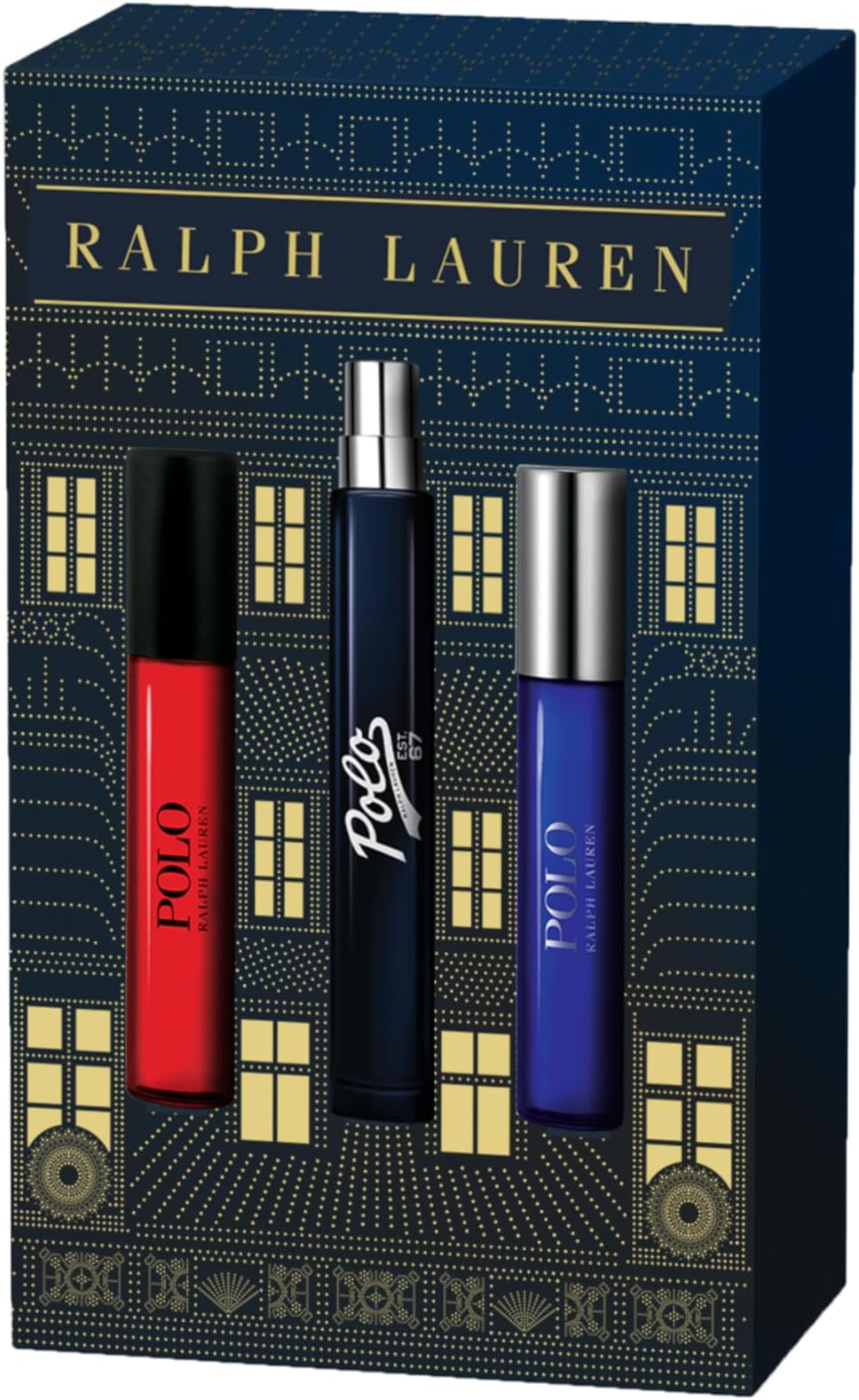 RALPH LAUREN FRAGRANCES World of Polo Discovery Fragrance Set - Polo Red, Polo Blue, & Polo 67 - Eau de Toilette - 3-Piece Gift Set - Travel Size - 0.3 Fl Oz Each