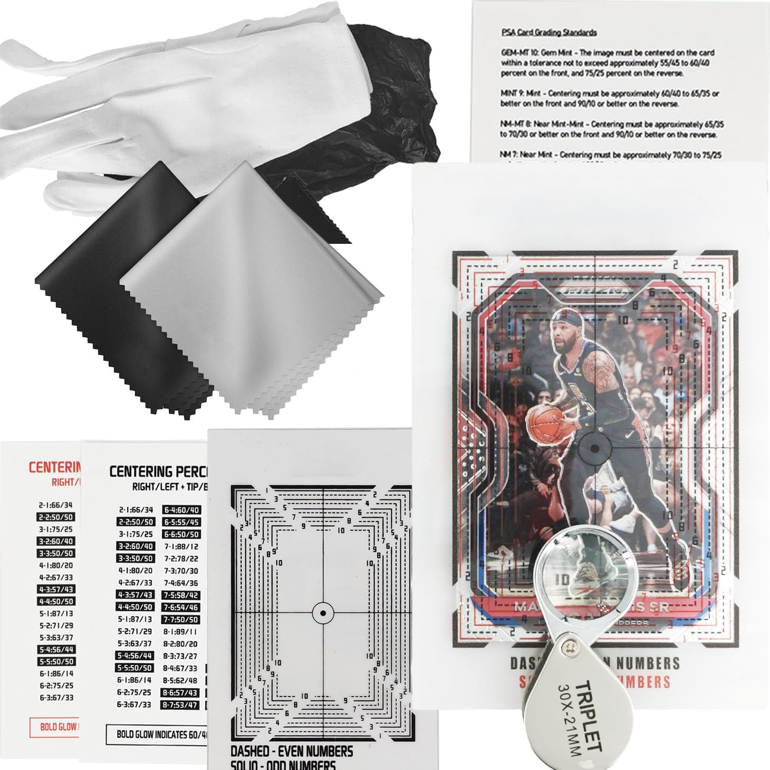 Flinduy Sports Cards Grading Kit, Card Centering Grading Tool, Sports