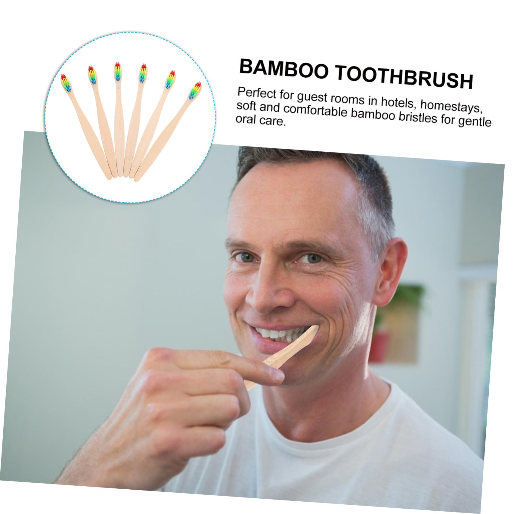 Didiseaon 5 Set Spazzolino Da Denti in Carbone Di Bambù Mini Maneggiare Lo Spazzolino Da Denti Kit Spazzolino Viaggio Spazzolino Denti Setole Morbide Viaggio Spazzolino Da Denti 6 Pezzi * 5