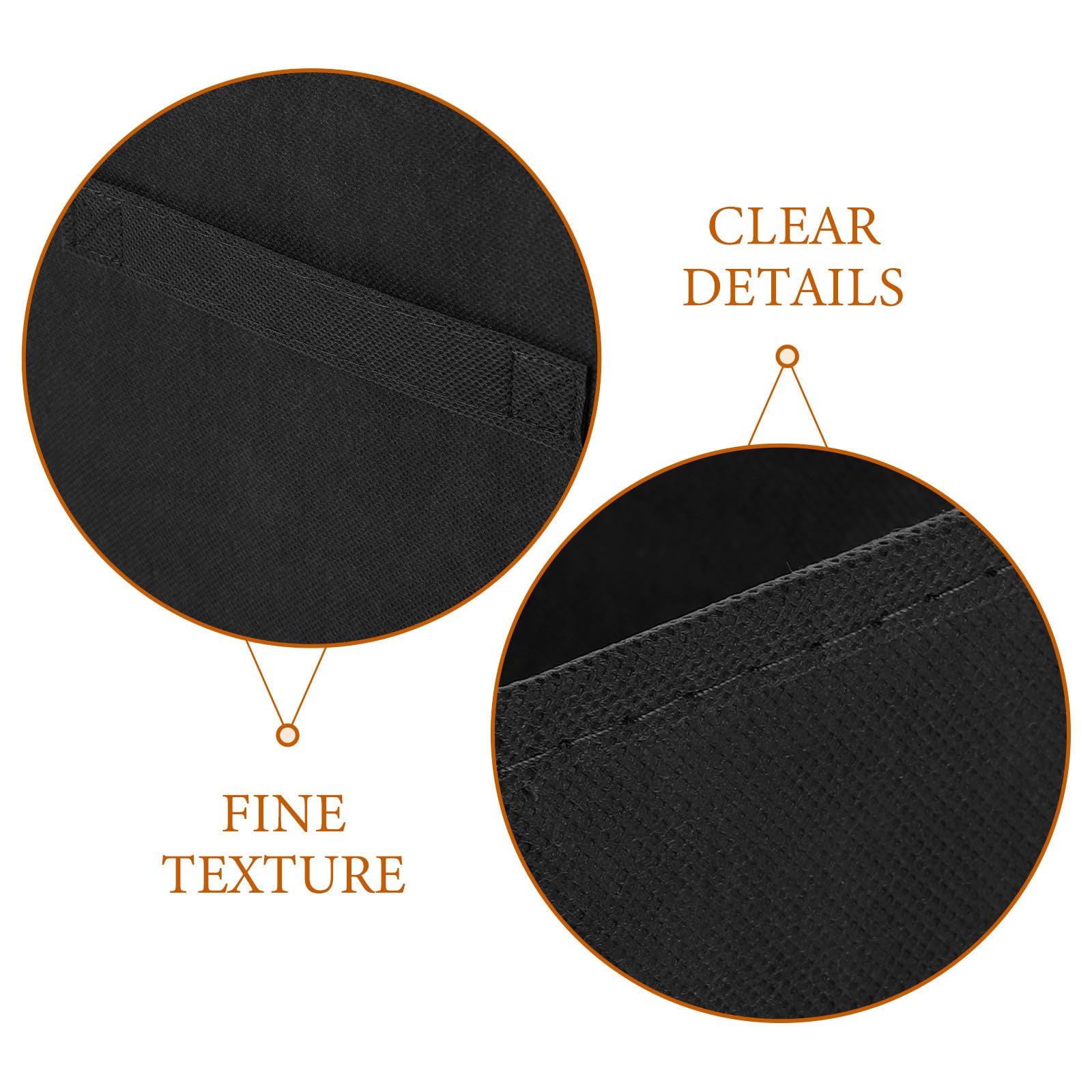 Housoutil 4 Pièces Boîte de Rangement Pliable en Tissu, Cube de Rangement pour Vêtements, Grosse Capacité, Noir, Multifonction, pour Bureau et Maison