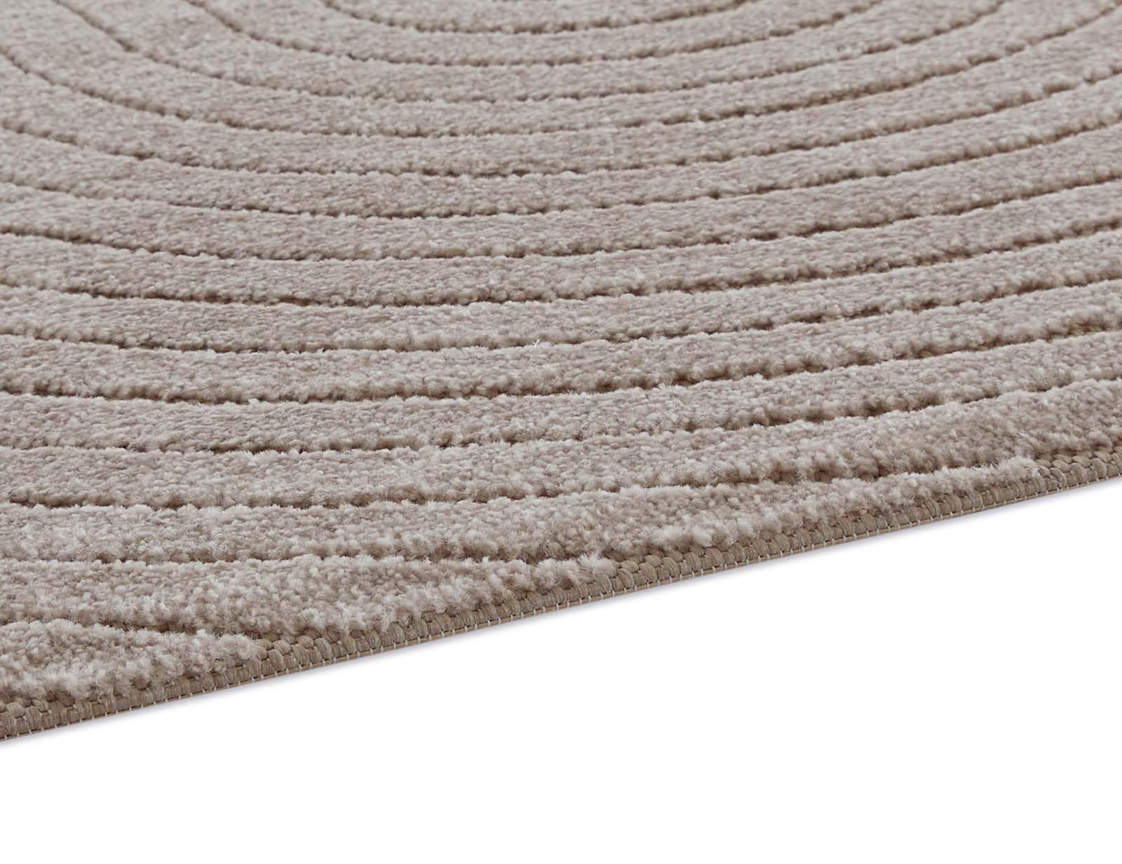 Taracarpet Moderner In & Outdoor Kurzflor Boho Skandi Designer Teppich mit 3D Effekt für Wohnzimmer Schlafzimmer und die Küche auch für Balkon und Terrasse geeignet beige 160x230 cm