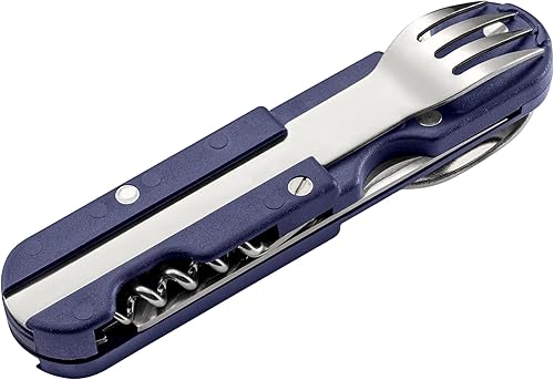 Miniatura 3 de Outdoor Bivouac - Juego de utensilios multifunción, color azul, hecho en Francia