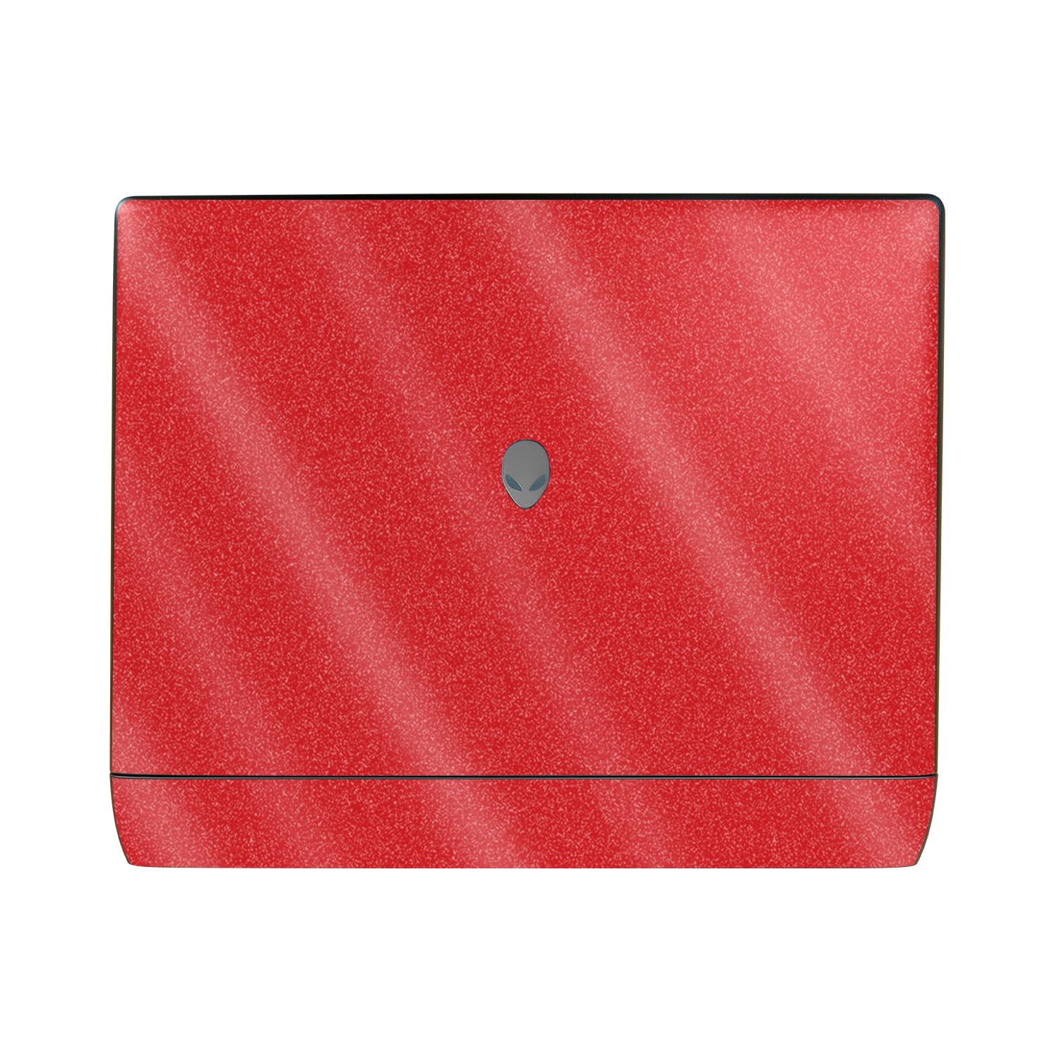 Glossy Glitter Laptop Skin Compatible with Alienware 16 Area-51 (2025) - Solid Red - Premium 3M Vinyl Protective Wrap Decal Cover - Easy to Apply | Crafted in The USA by MightySkins