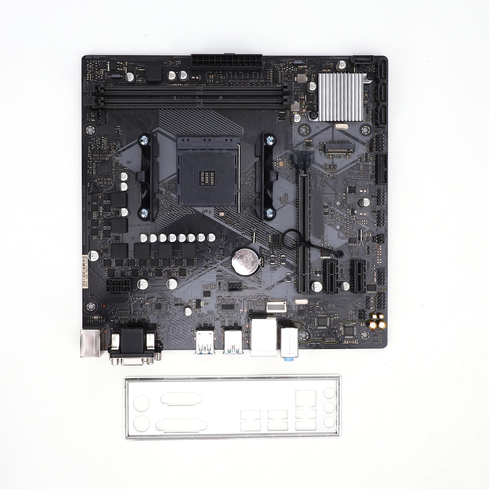 Mingzhe Płyta Główna AM4 do Komputera PC Płyta Główna do Komputera Stacjonarnego Obsługuje Procesory Ryzen Athlon od 1. 5. Generacji 64 GB DDR4 4400(OC) 6-fazowa + Wi-fi