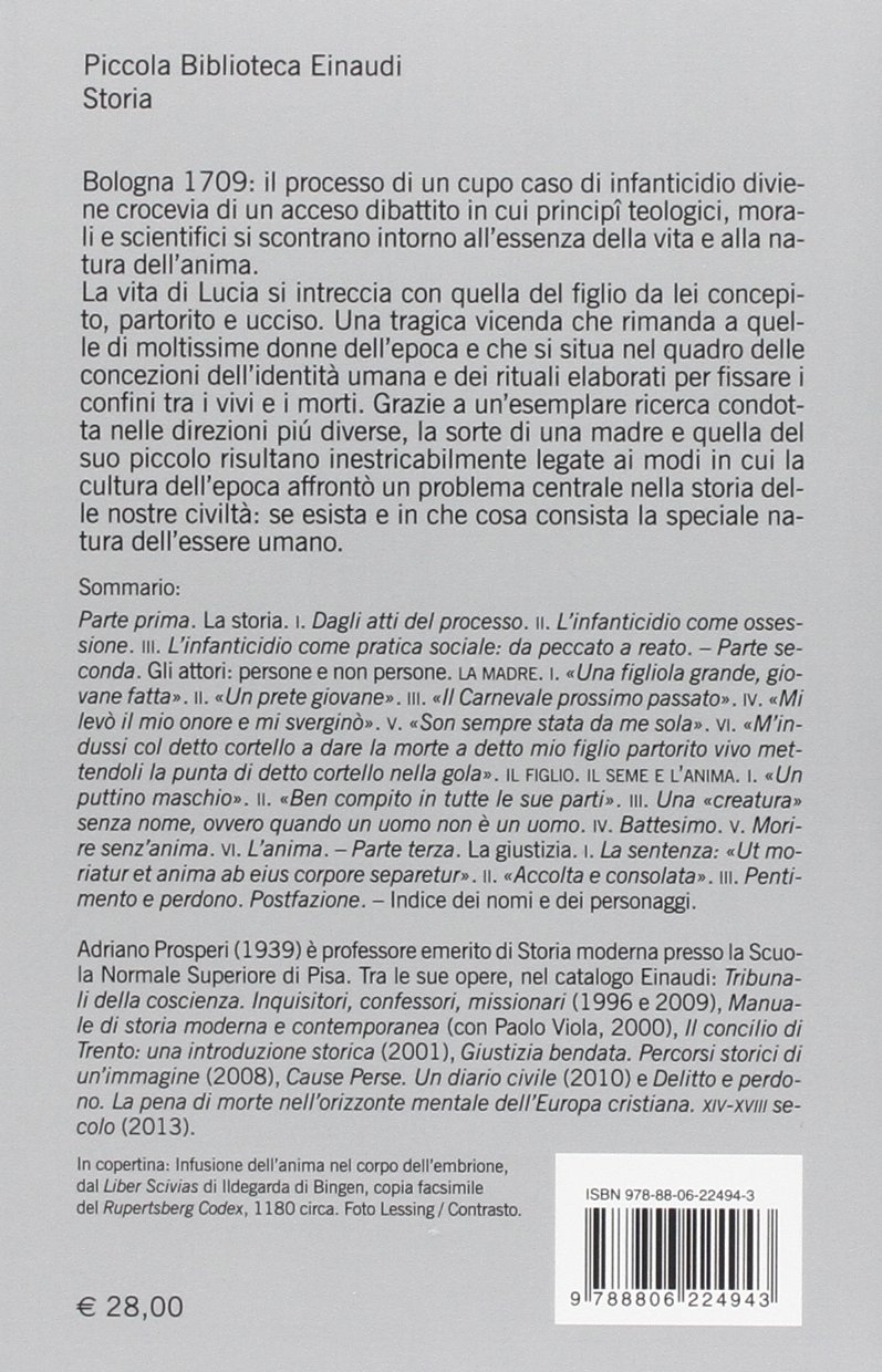 Dare l'anima. Storia di un infanticidio