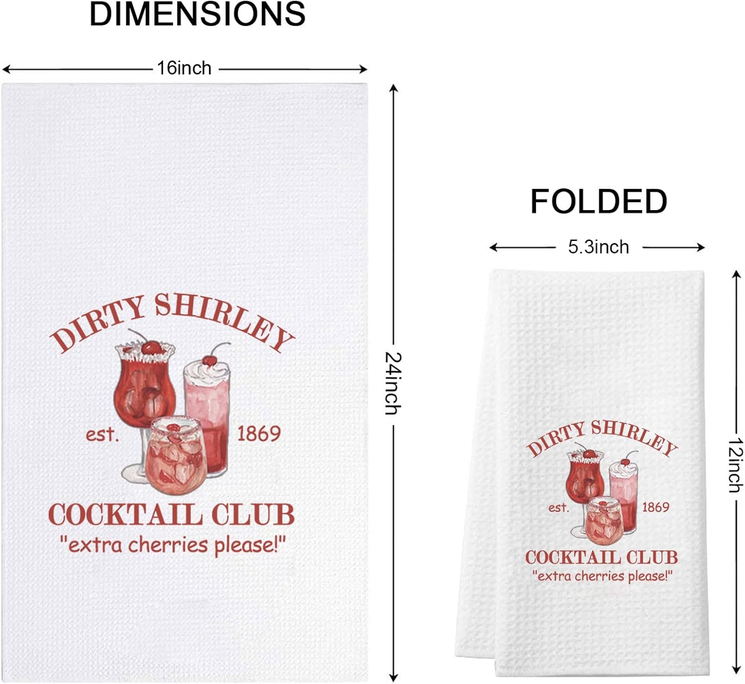 WCGXKO Cocktail Club Gift Girly Gift Bachelorette Cocktail Kitchen Towel Dish Towel (Please est Towel) - Image 2