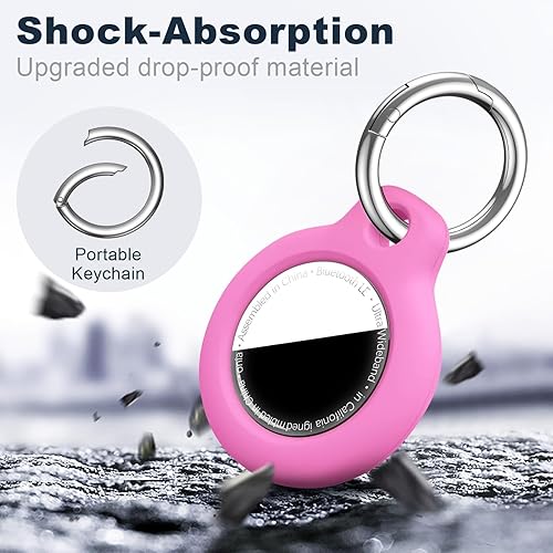 Miniatura 268 de Funda para AirTag con llavero, a prueba de golpes y antiarañazos, accesorios para localizadores GPS, para bolsos y maletas, transparente F5-Clear