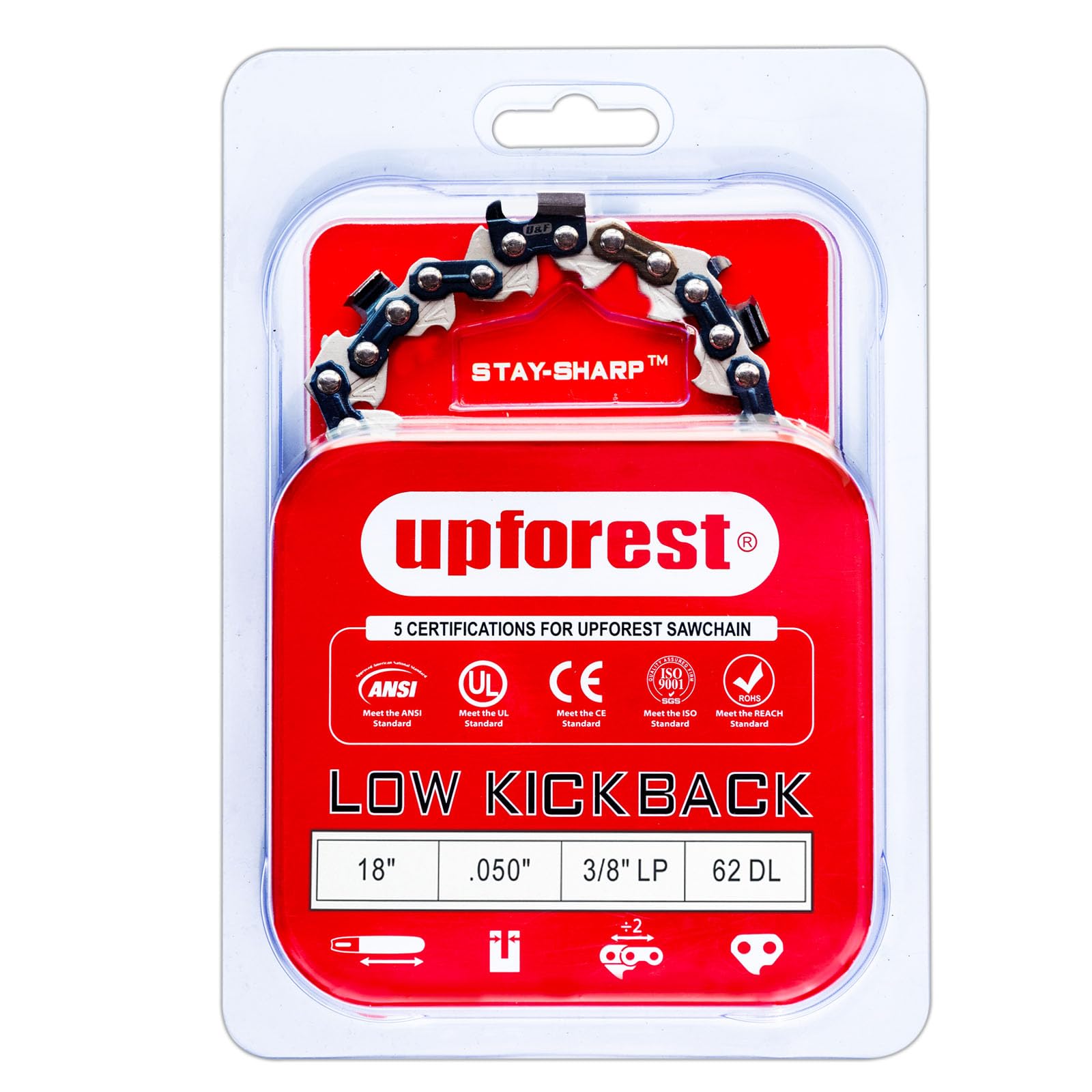 18 Inch Chainsaw Chain Replacement for EGO CS1800 / CS1803 / CS1804 Chainsaw EGO Power+ AC1800 Chain Saw Chain