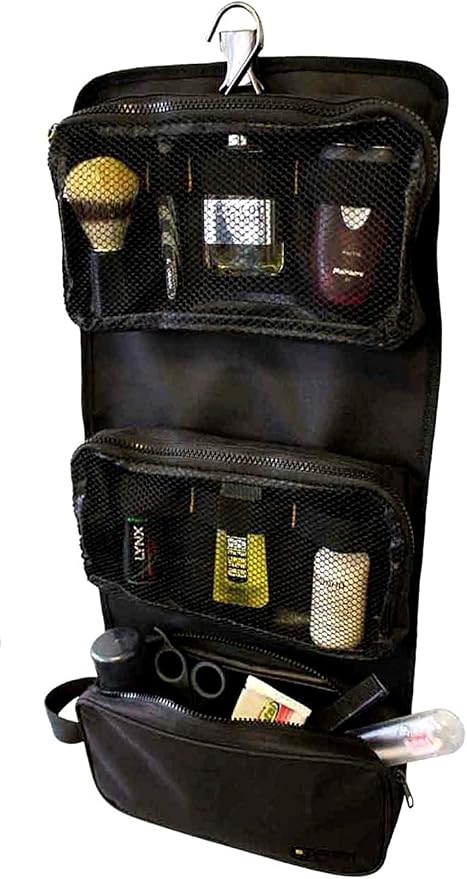 Mens Wash Bag Hanging Travel Toiletry 