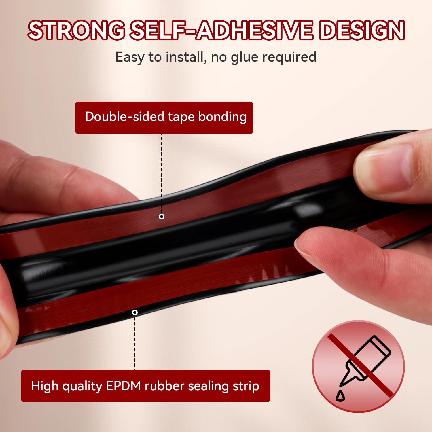 Bande de Chant en Forme de U Bande de Bord de Meuble Autocollante Joint Protection Bord de ToleConvient Aux Bords de 16mm D'épaisseur Silicone Noir 16mm*3mètres(3, Noir, 16mm)