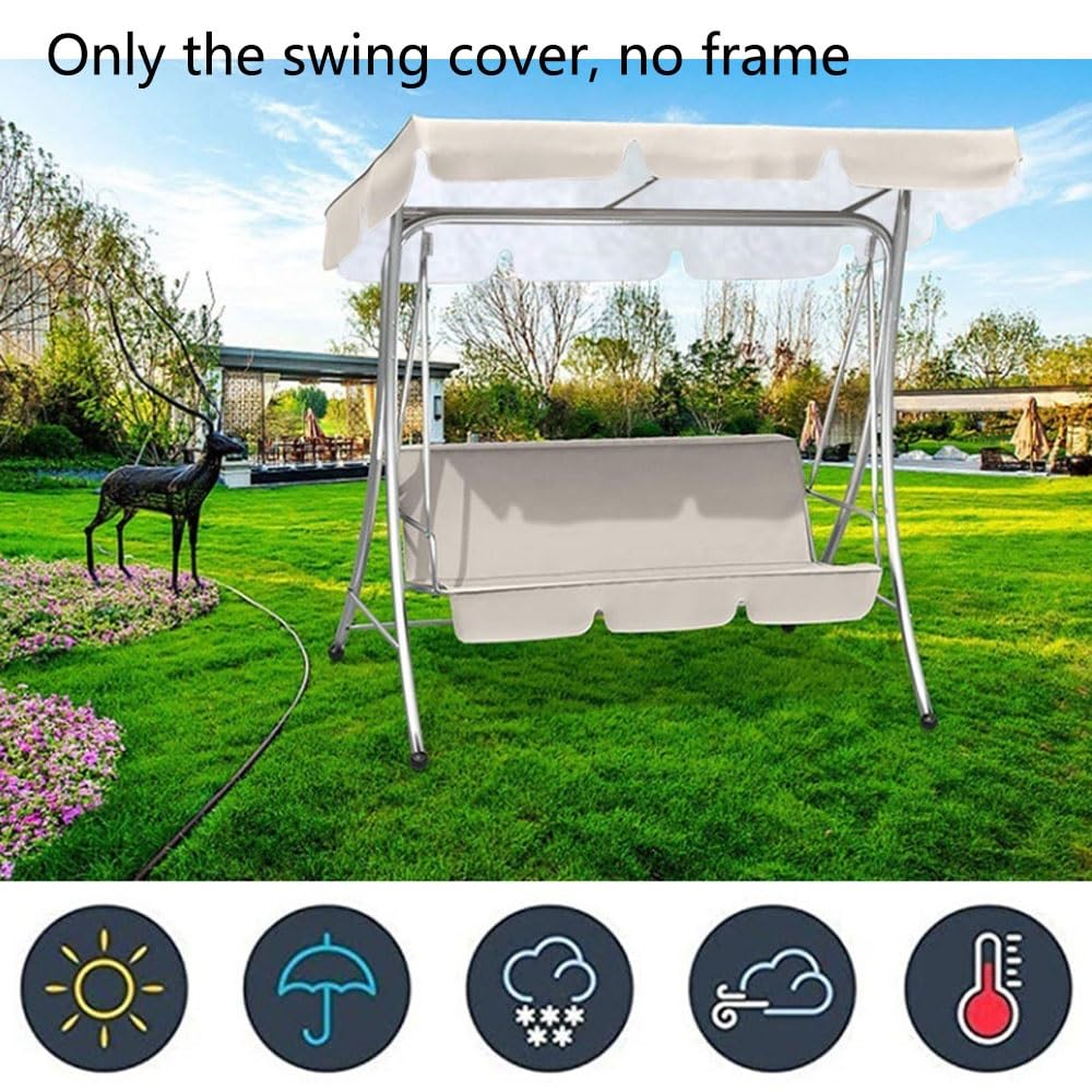 Generic Copertura Dondolo 2/3 Post Tettuccio Per Altalena Da Giardino， | Impermeabile Telo Ricambio Per Esterni E Giardino，Copertura Tetto Dondolo 210D Oxford(Green,98x72.8in-249x185cm)