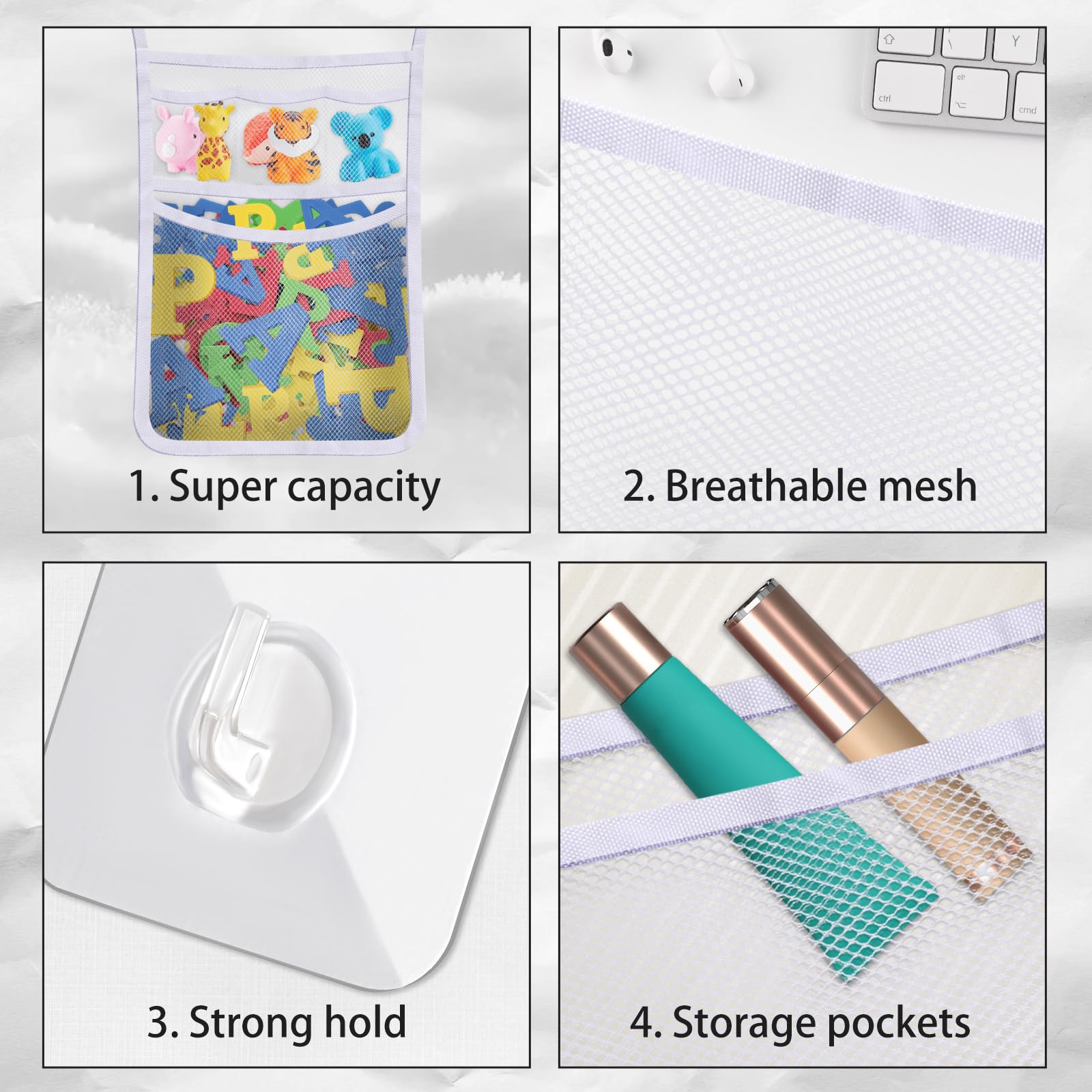 JYNXOR Badewannenspielzeug Netz - Aufbewahrungsnetz Mit Saugnäpfen Für Badespielzeug