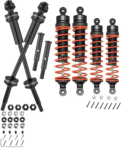 RC Upgrades Part for 1/10 Slash 2WD VXL,Rustler 2WD VXL,Stampede 2WD VXL,Hoss 2WD VXL,Eje de transmisión de acero inoxidable CVD, Amortiguador RC de